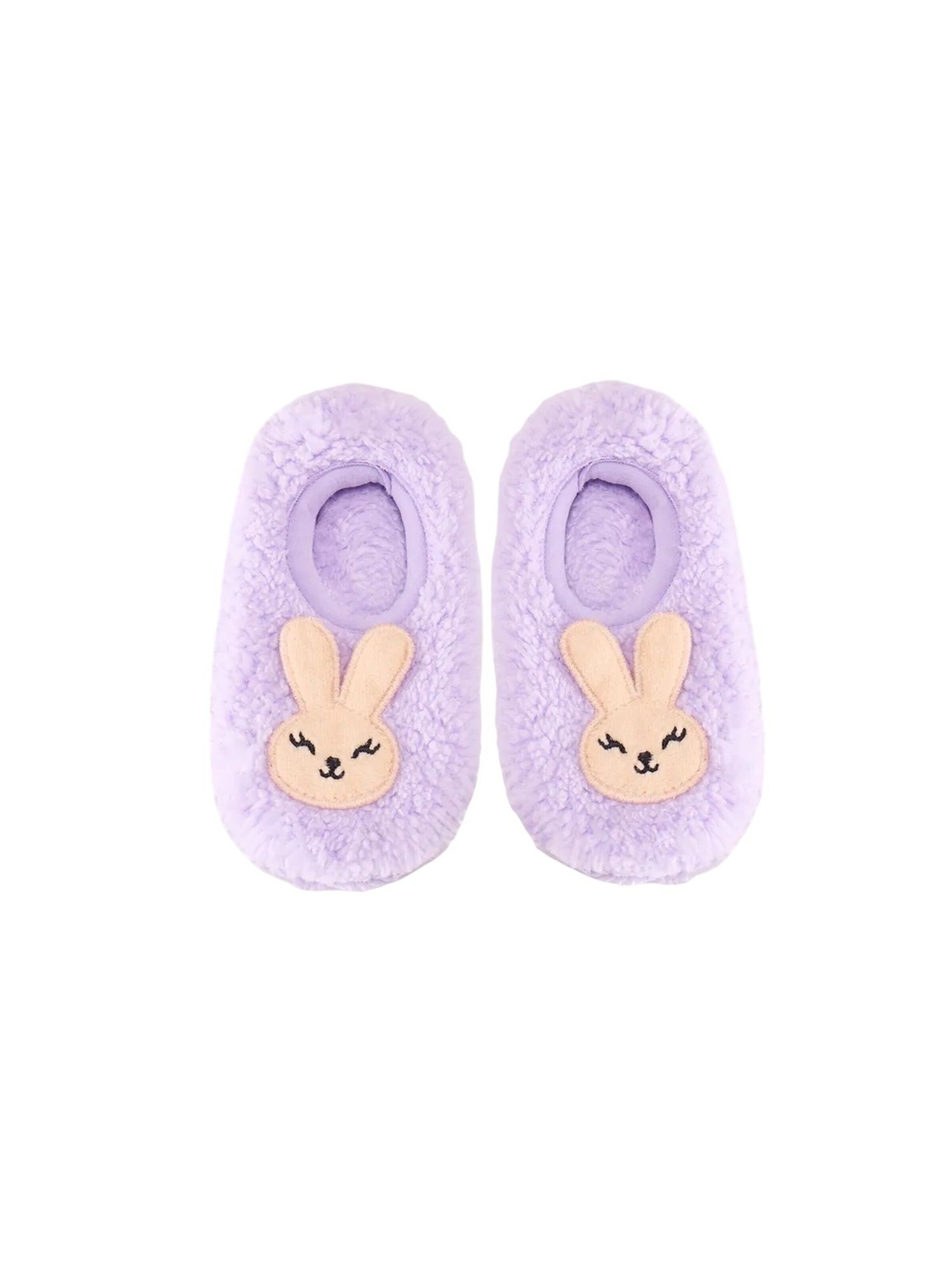 Penti Socken 'PENTI Mädchen-Hausschuhsocken mit Hasenmuster'‌‌‌‌‌‌‌ in Lila: Vorderseite