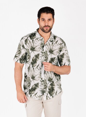 Coupe regular Chemise Key Largo en vert : devant
