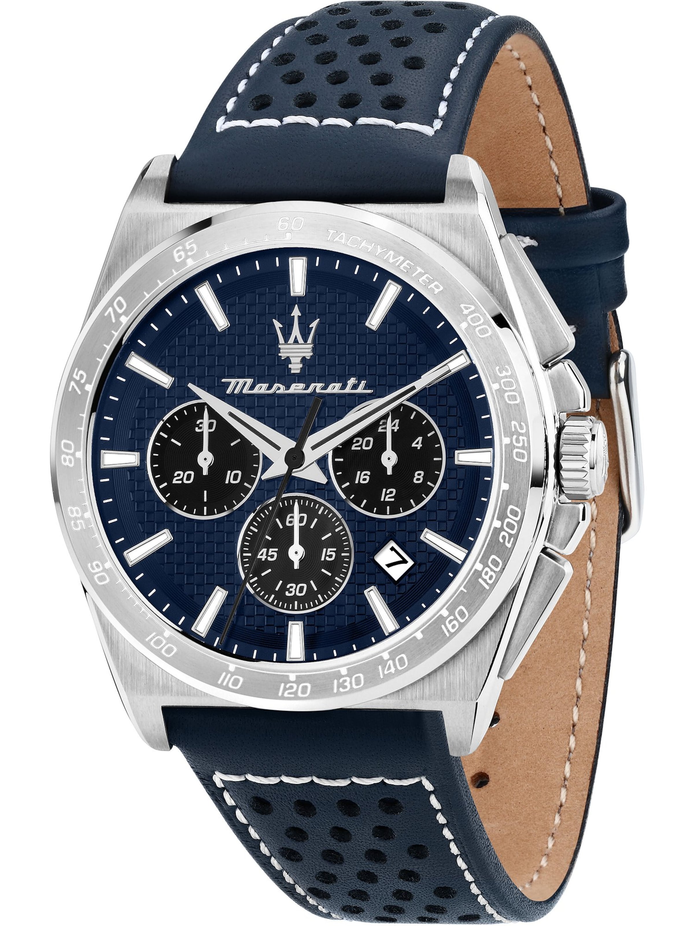 Maserati Analog Watch in Blue: front