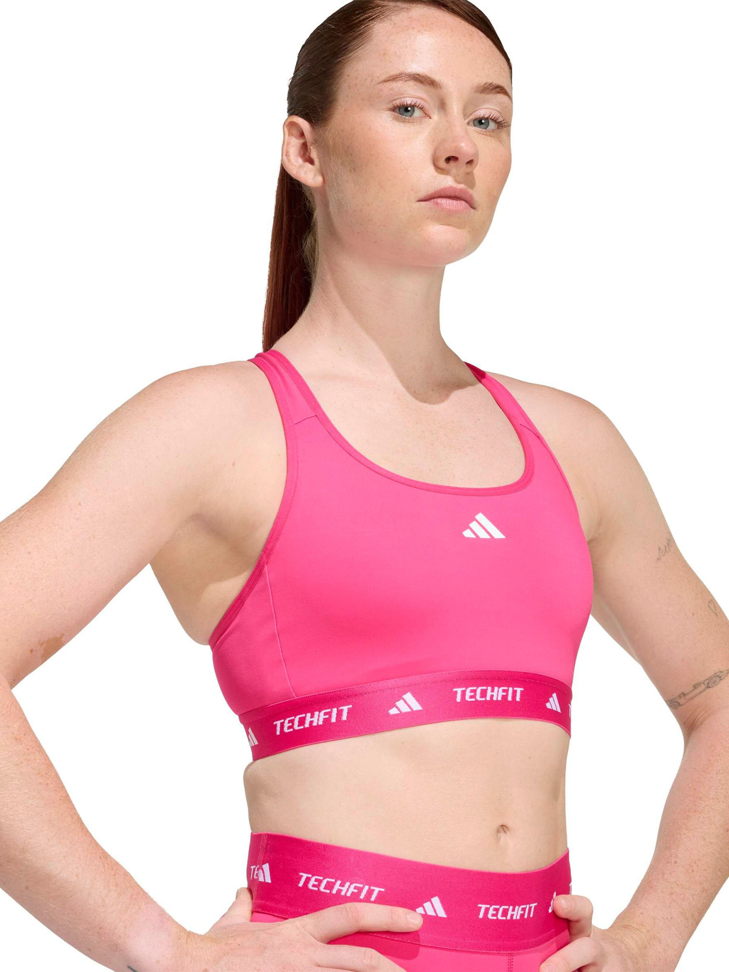 ADIDAS PERFORMANCE Bustier Biustonosz sportowy w kolorze różowy: przód