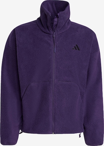 Veste en polaire fonctionnelle 'City Tech High Pile Fleece Full-Zip' ADIDAS SPORTSWEAR en violet : devant