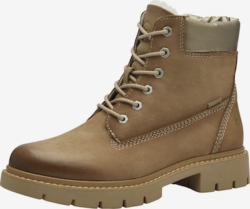 Bottines à lacets Tamaris en beige : devant