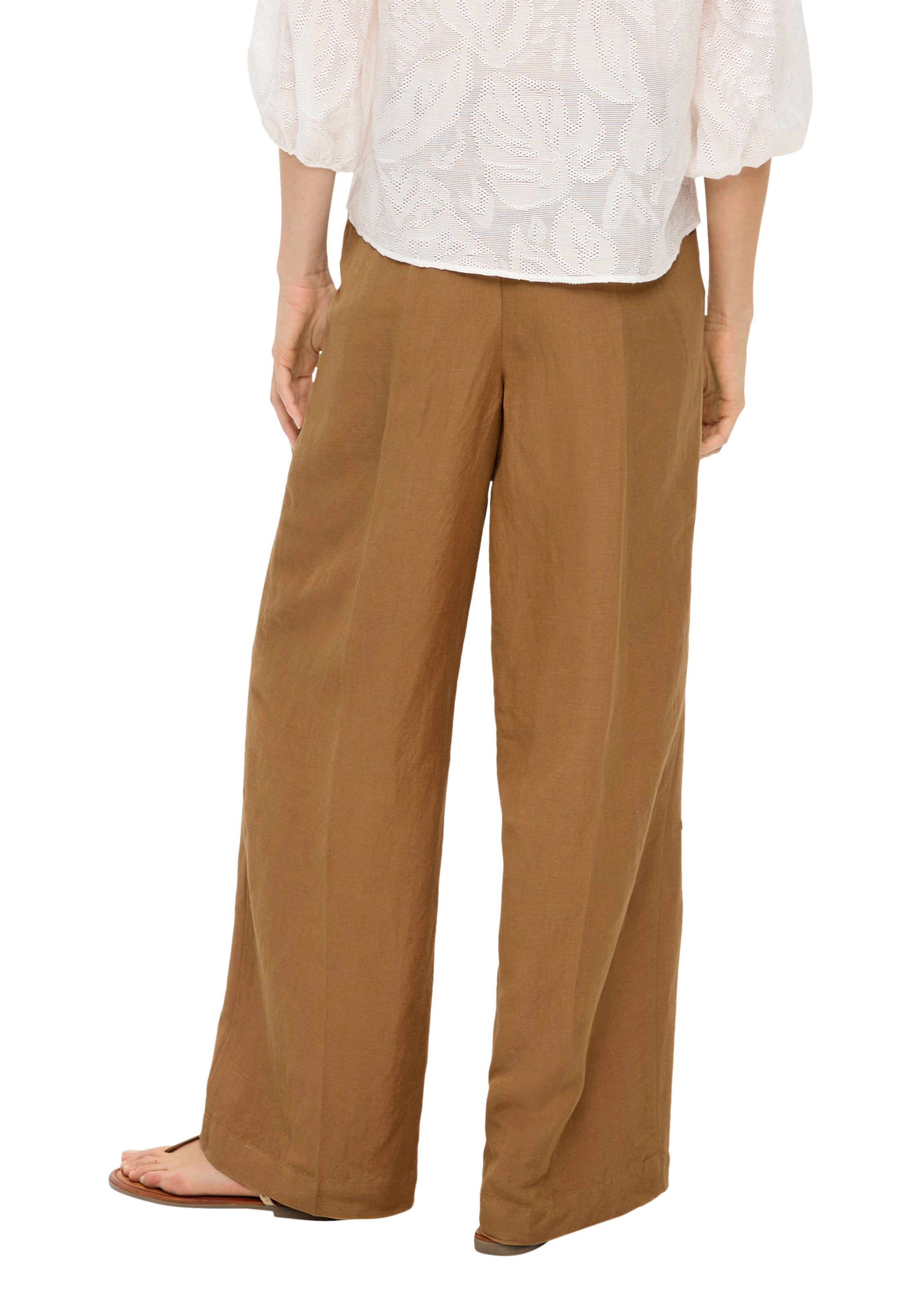 s.Oliver BLACK LABEL Wide Leg Hose in Braun