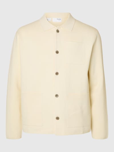 SELECTED HOMME Knit cardigan in Wool white, Item view