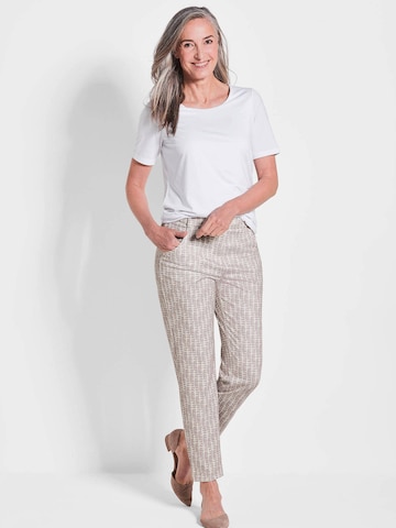 Goldner Slimfit Broek 'Bella' in Beige