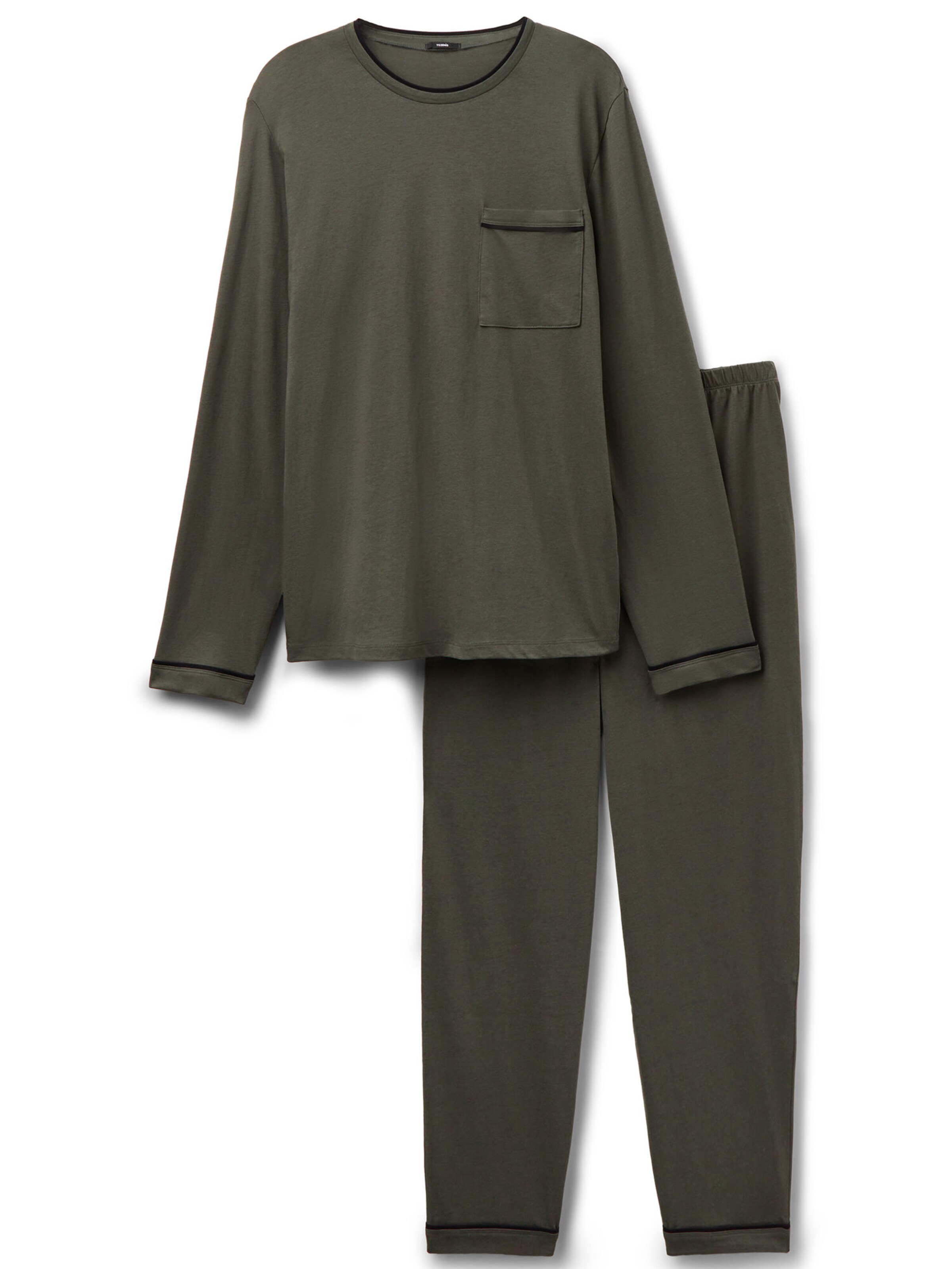 Tezenis Long Pajamas in Green: front