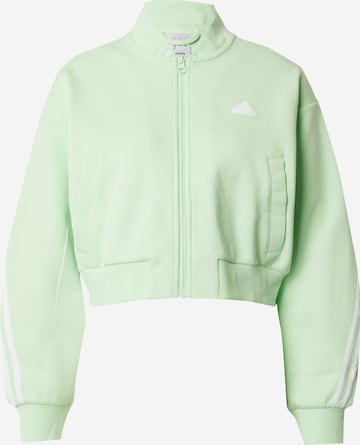 ADIDAS SPORTSWEAR Athletic Zip-Up Hoodie 'Future Icons' in Green: front