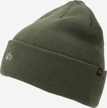 ALPHA INDUSTRIES Шапка в Зеленый: спереди