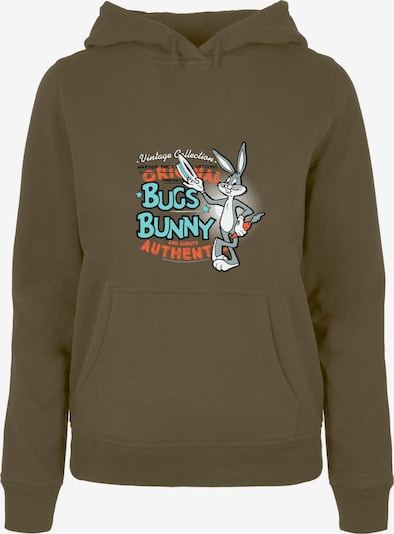 ABSOLUTE CULT Sweatshirt 'Looney Tunes Vintage Bugs Bunny' in aqua / grau / oliv / orange, Produktansicht