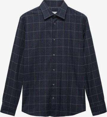 MANGO MAN Slim fit Button Up Shirt 'Roma' in Blue: front