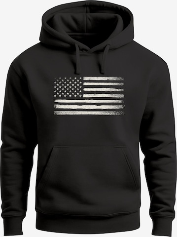 Neverless Sweatshirt 'USA Flag' in Schwarz: Vorderseite