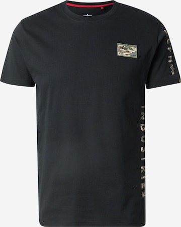 T-Shirt ALPHA INDUSTRIES en noir : devant