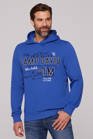 CAMP DAVID Sweatshirt in Blue: front