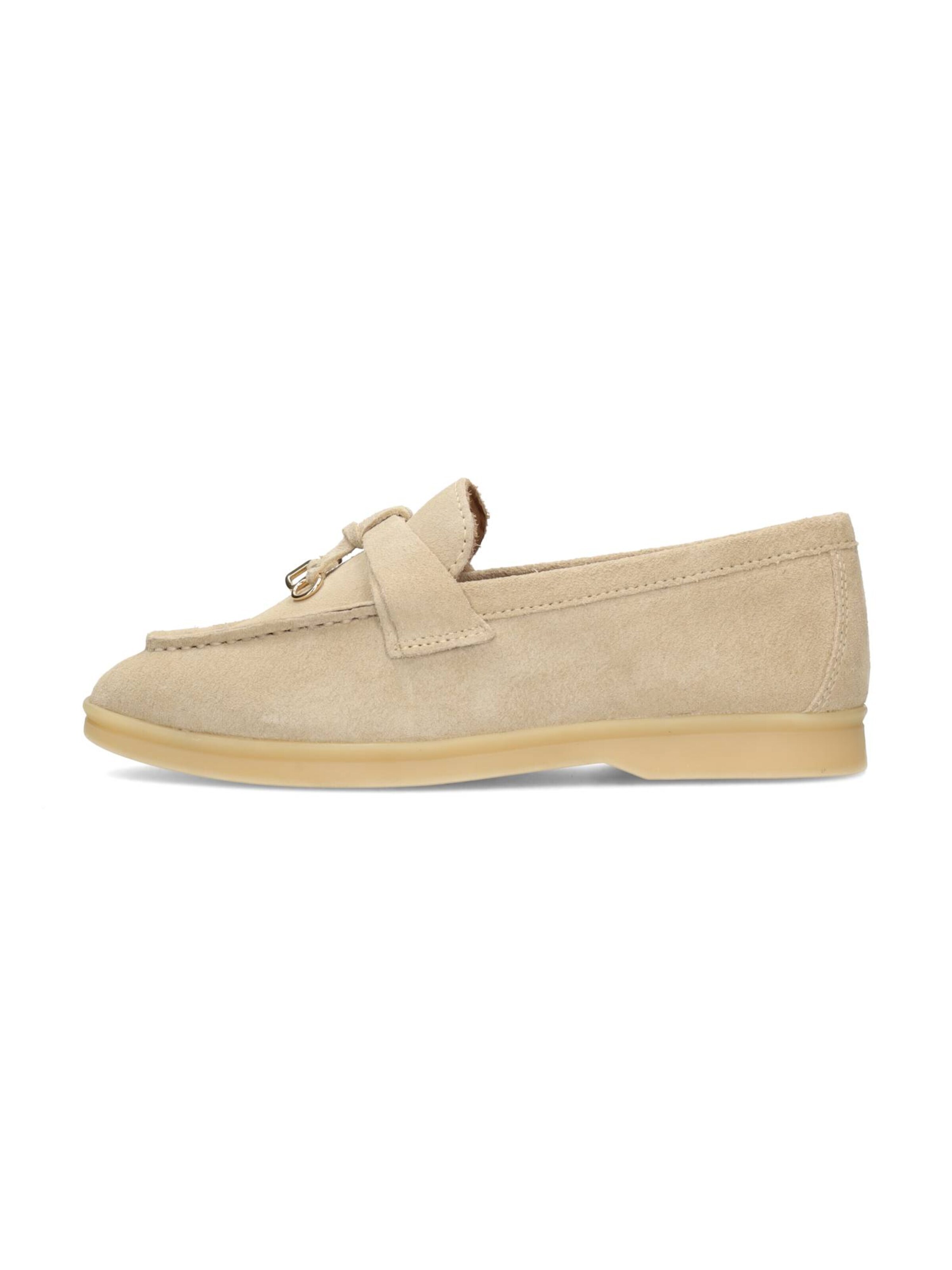 Poelman Instappers 'Zalama' in Beige: voorkant