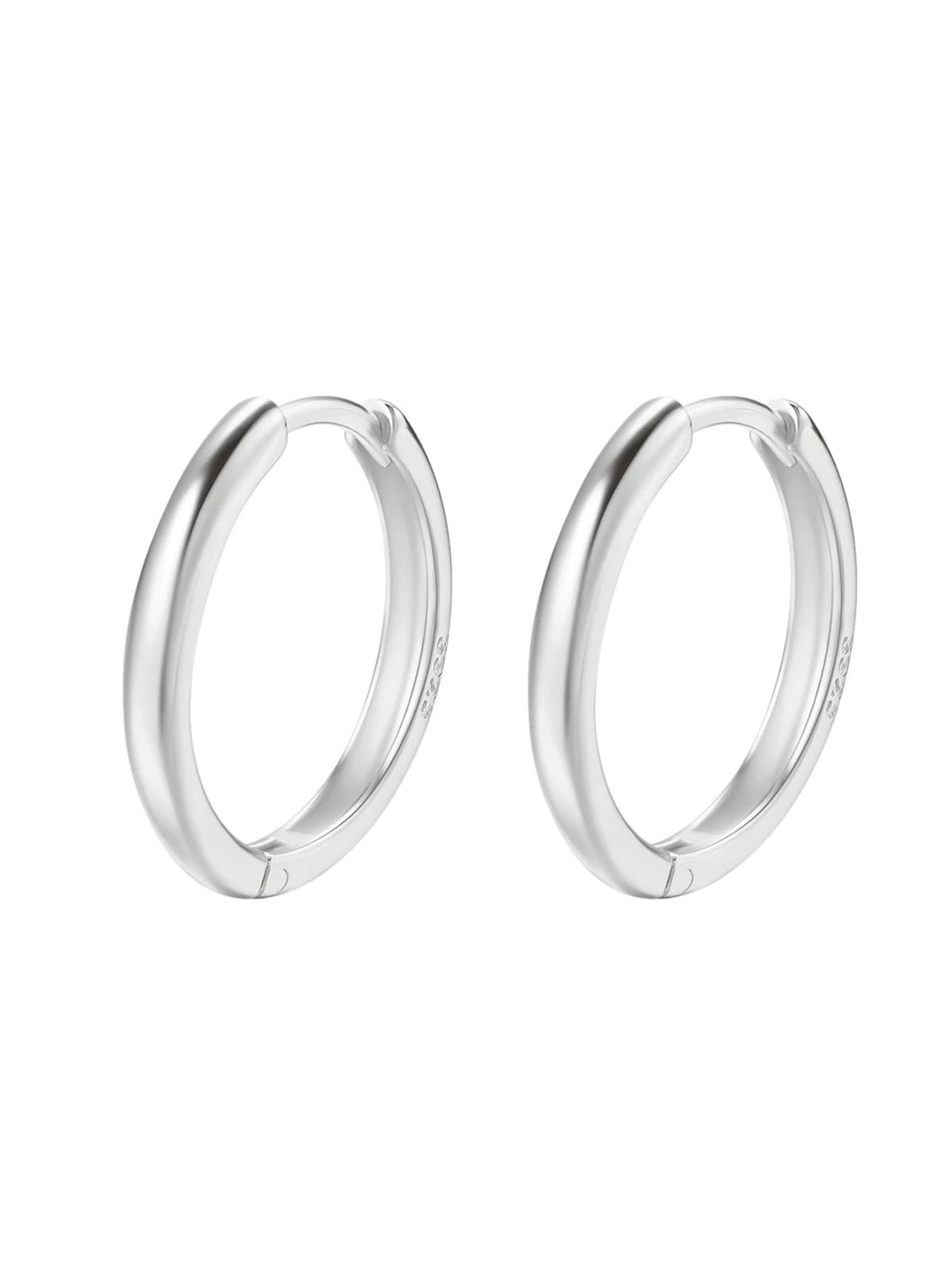 Hey Happiness Oorbellen 'Urban Hoop' in Zilver: voorkant