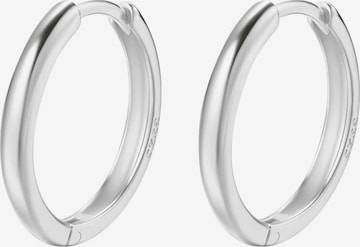 Orecchini 'Urban Hoop' di Hey Happiness in argento: frontale