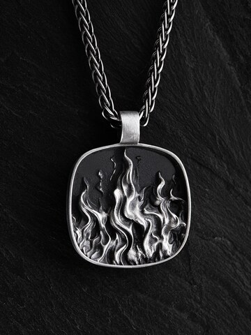 Pendentif 'ELEMENT OGIEŃ' REYTEL en argent : devant