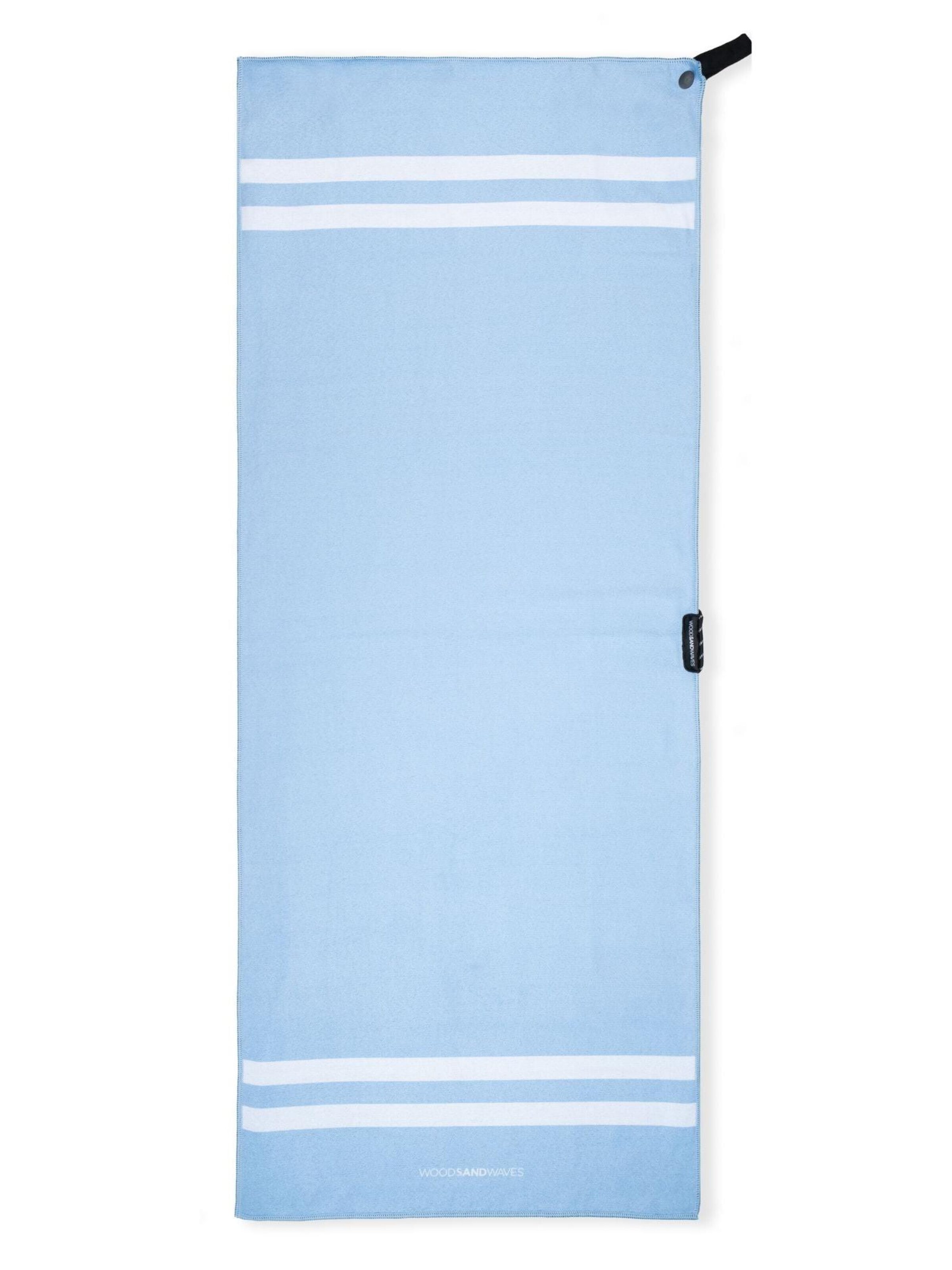 woodsandwaves Handdoek 'Sporthandtuch mit Magnet & Zipper-Tasche' in Blauw: voorkant