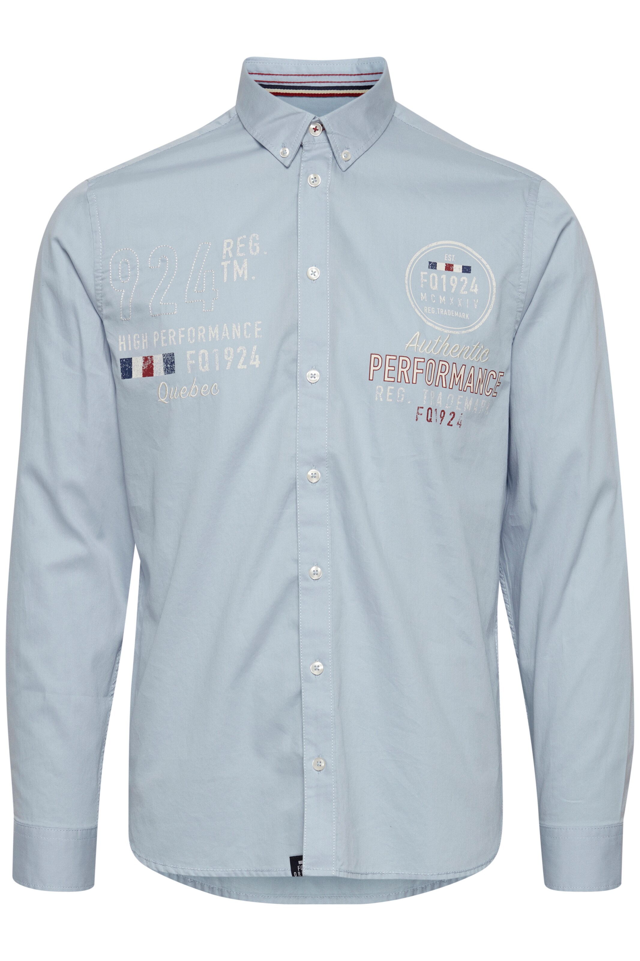 FQ1924 Overhemd in Blauw: voorkant