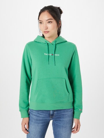 Sweat-shirt Tommy Jeans en vert : devant