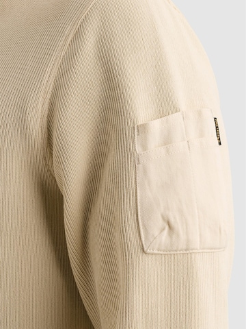 PME Legend Sweatshirt 'Sweatshirt with half-zip and flight pocket' in Beige