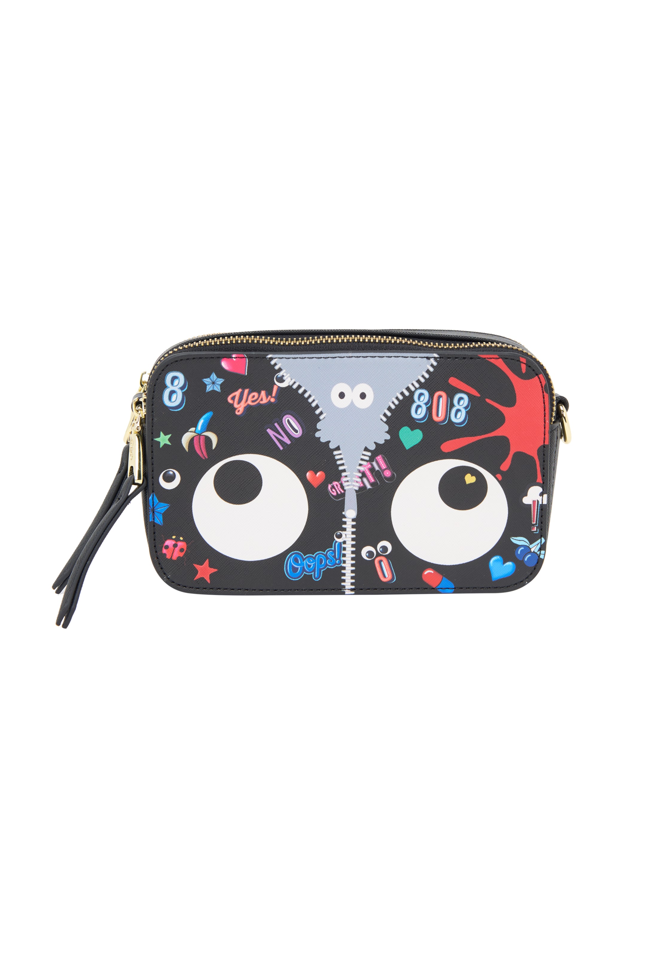 Geantă de umăr 'Pop Eyetheme' de la MYMO pe negru: față