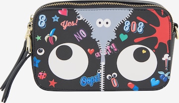 MYMO - Mala de ombro 'Pop Eyetheme' em preto: frente