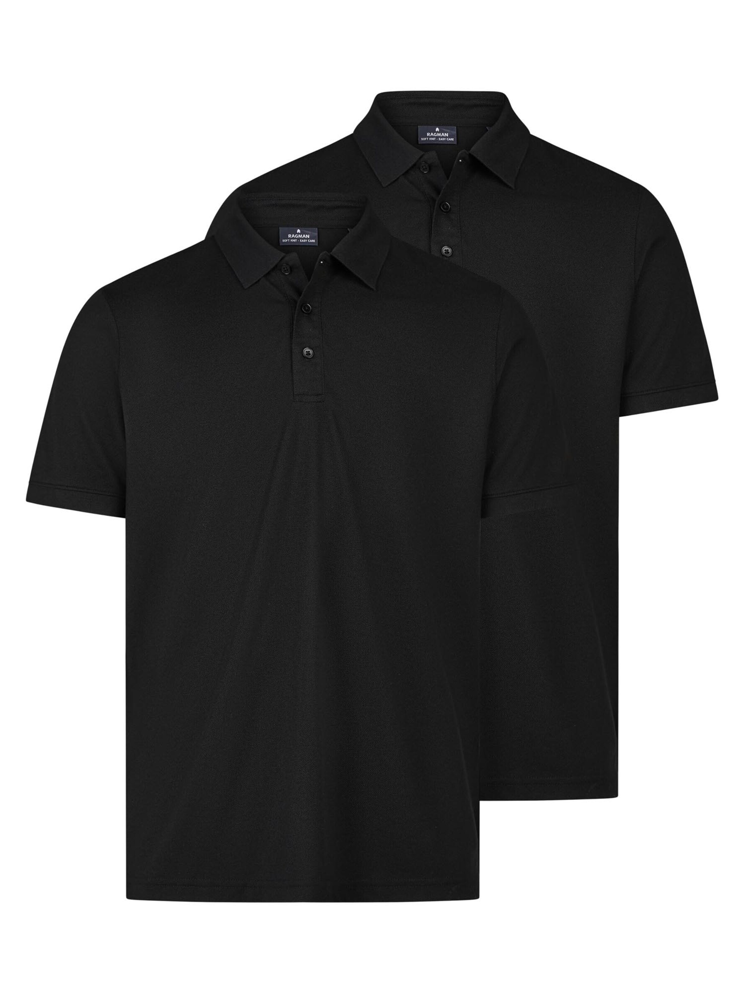 Ragman Shirt 'Basic' in Black: front