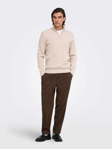 Only & Sons - Tapered Pantalón chino 'MIRO ' en marrón