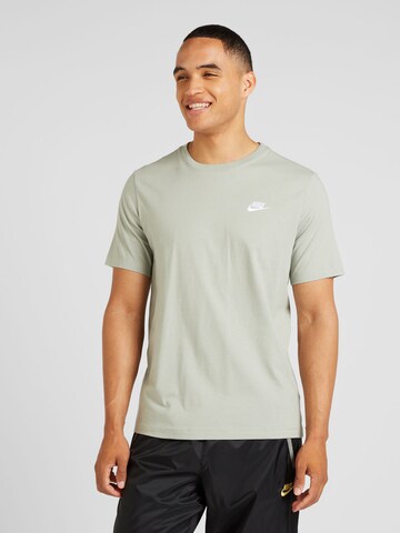 Nike Sportswear Средняя посадка Футболка 'CLUB' в Зеленый: спереди