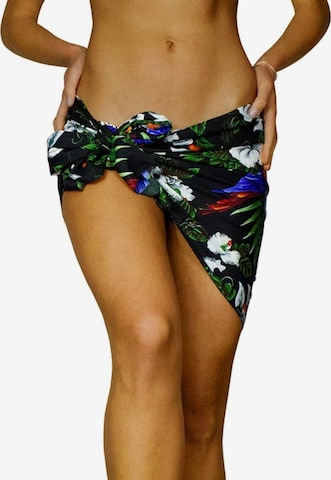 King Kameha Strandtuch 'Cherryparrot' in Schwarz: Vorderseite