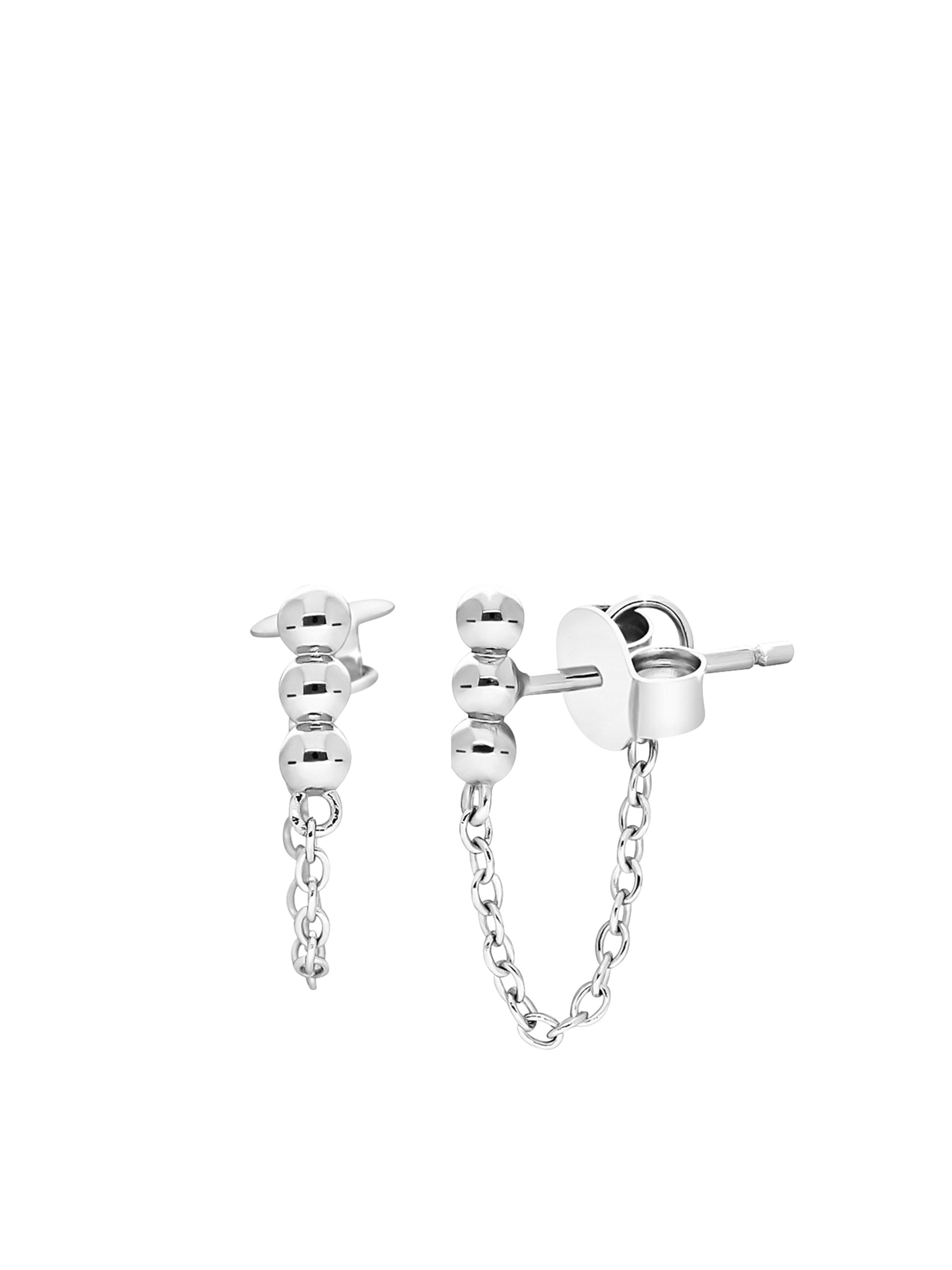 Lucardi Oorbellen in Zilver: voorkant