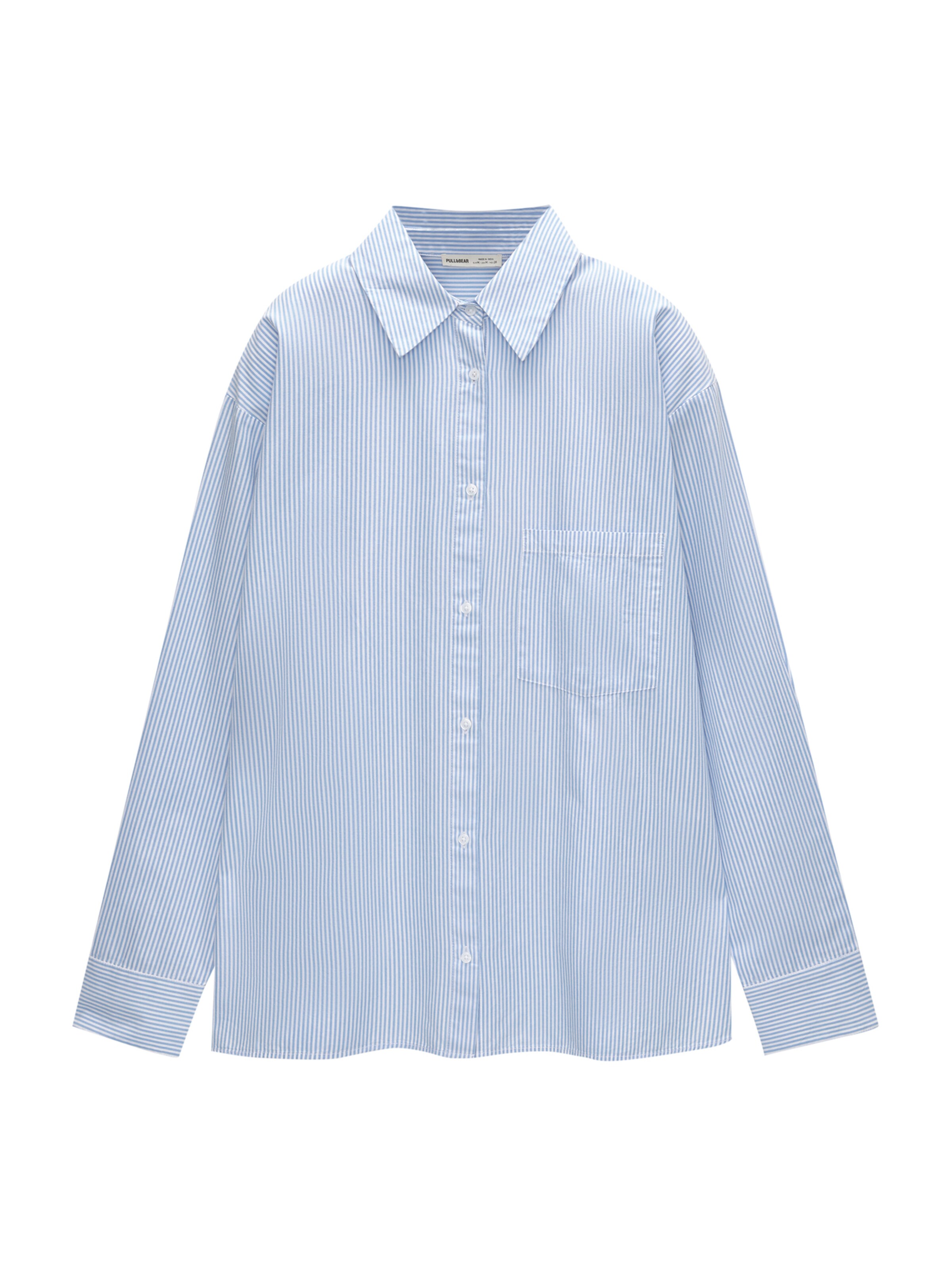 Pull&Bear Bluzka w kolorze niebieski: przód