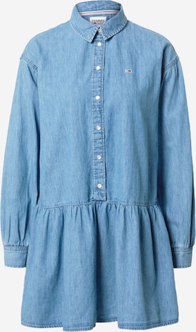 Tommy Jeans Blousejurk in Blauw: voorkant