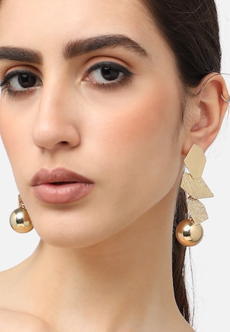 SOHI Earrings 'Orabel' in Gold: front