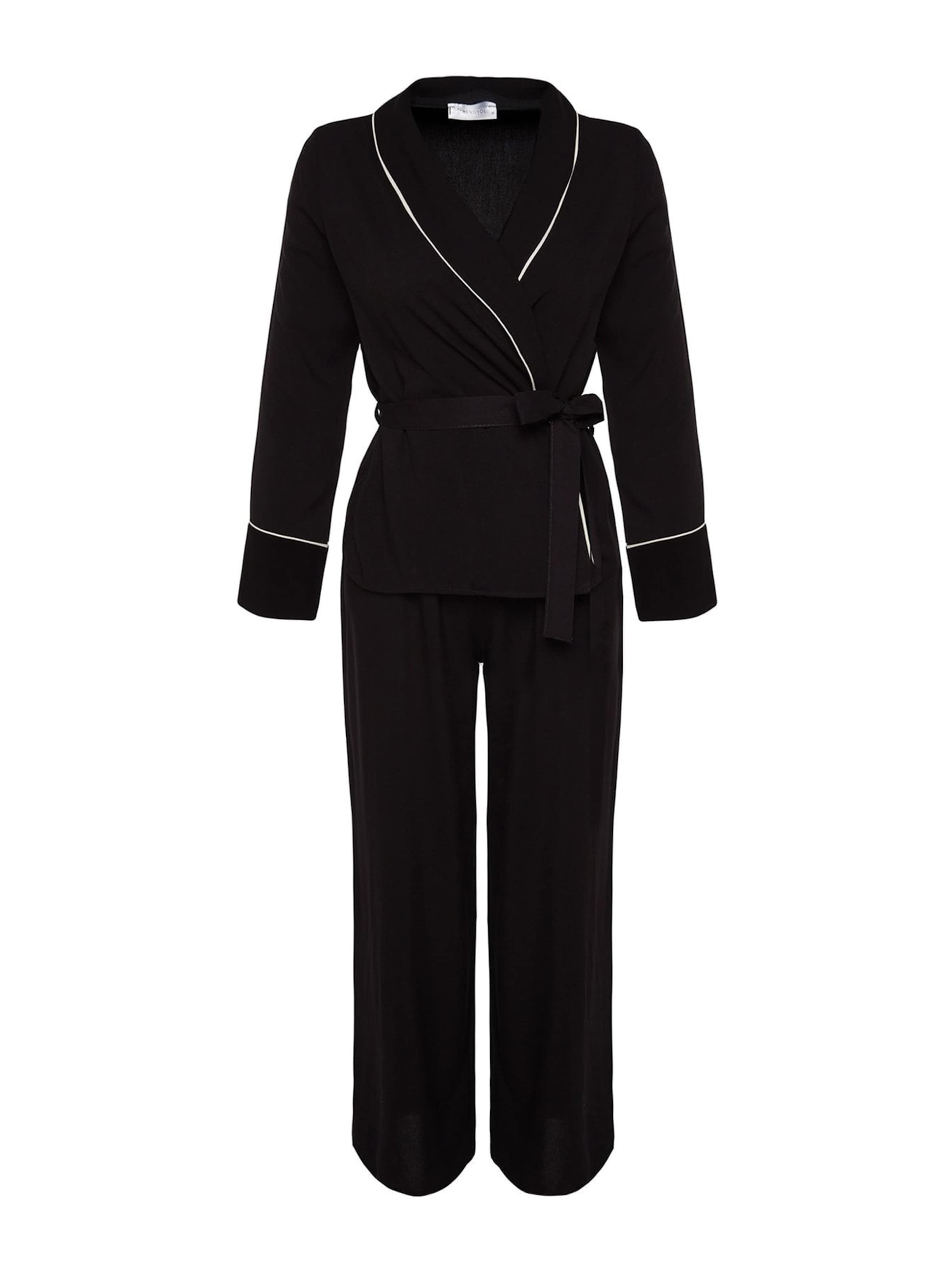 Trendyol - Pijama en negro: frente