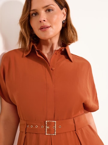 Lipsy - Vestido camisero en marrón