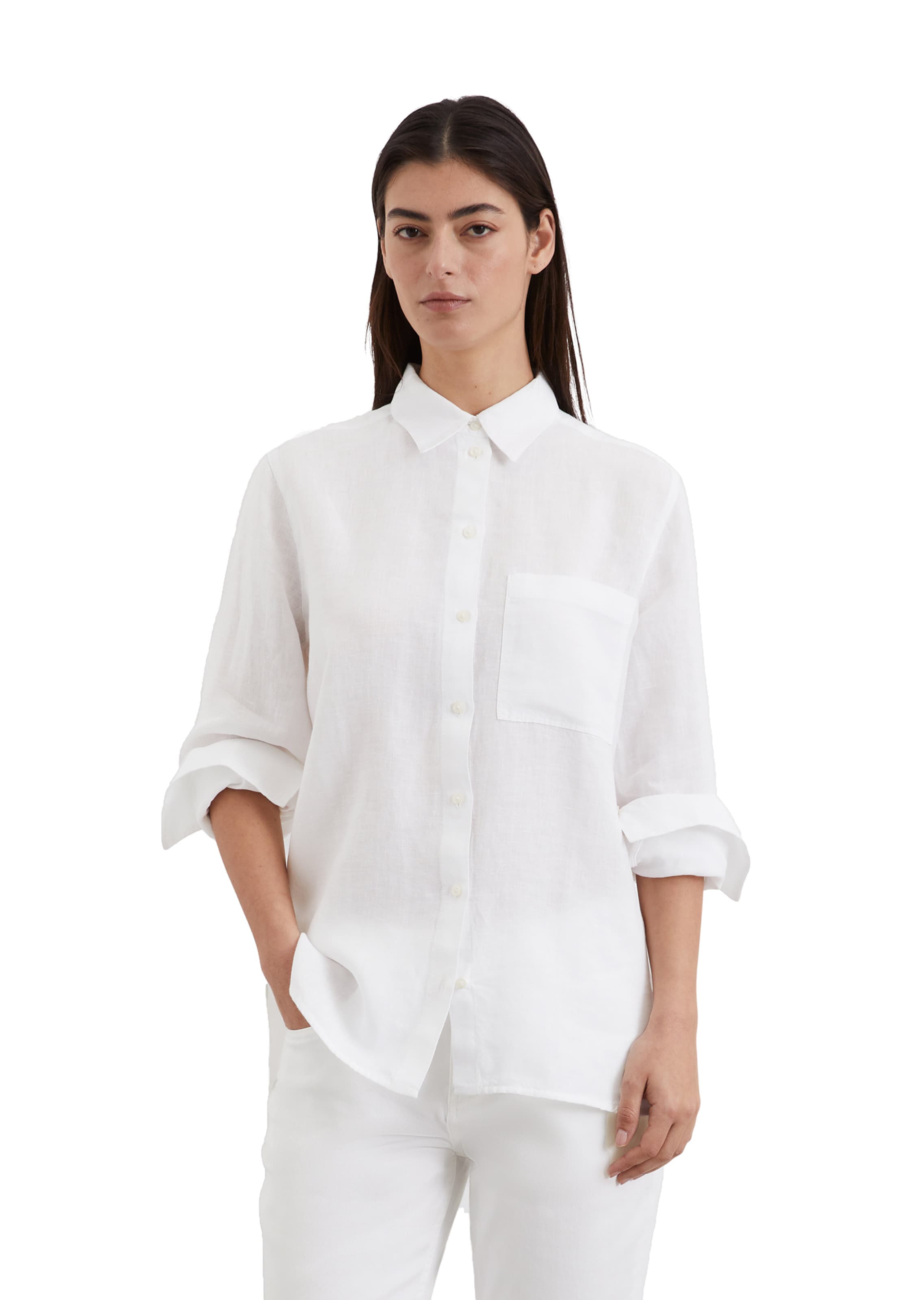 Marc O'Polo Bluse in Weiß: Vorderseite