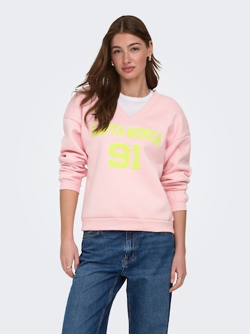 ONLY Sweatshirt 'ONLHOLLY' i pink: forside