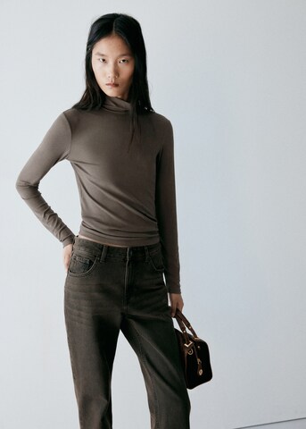 MANGO Shirt 'SECONDPE' in Brown: front