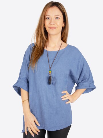 Seasons of April Blouse 'Lina' in Blauw: voorkant