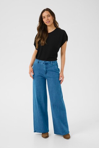 Cream Wide Leg Jeans 'Visti' i blå
