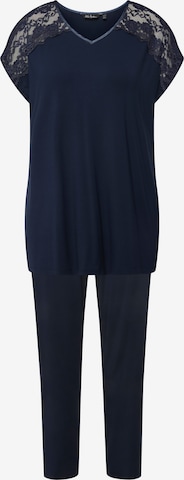 Ulla Popken Pyjama in Blauw: voorkant