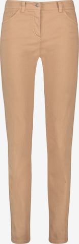 GERRY WEBER Slimfit Jeans 'Best4me' in Beige: voorkant