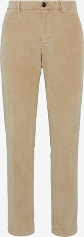 Pantaloni con piega frontale di Boggi Milano in beige: frontale