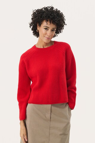 Part Two Pullover 'Luah' in Rot: Vorderseite