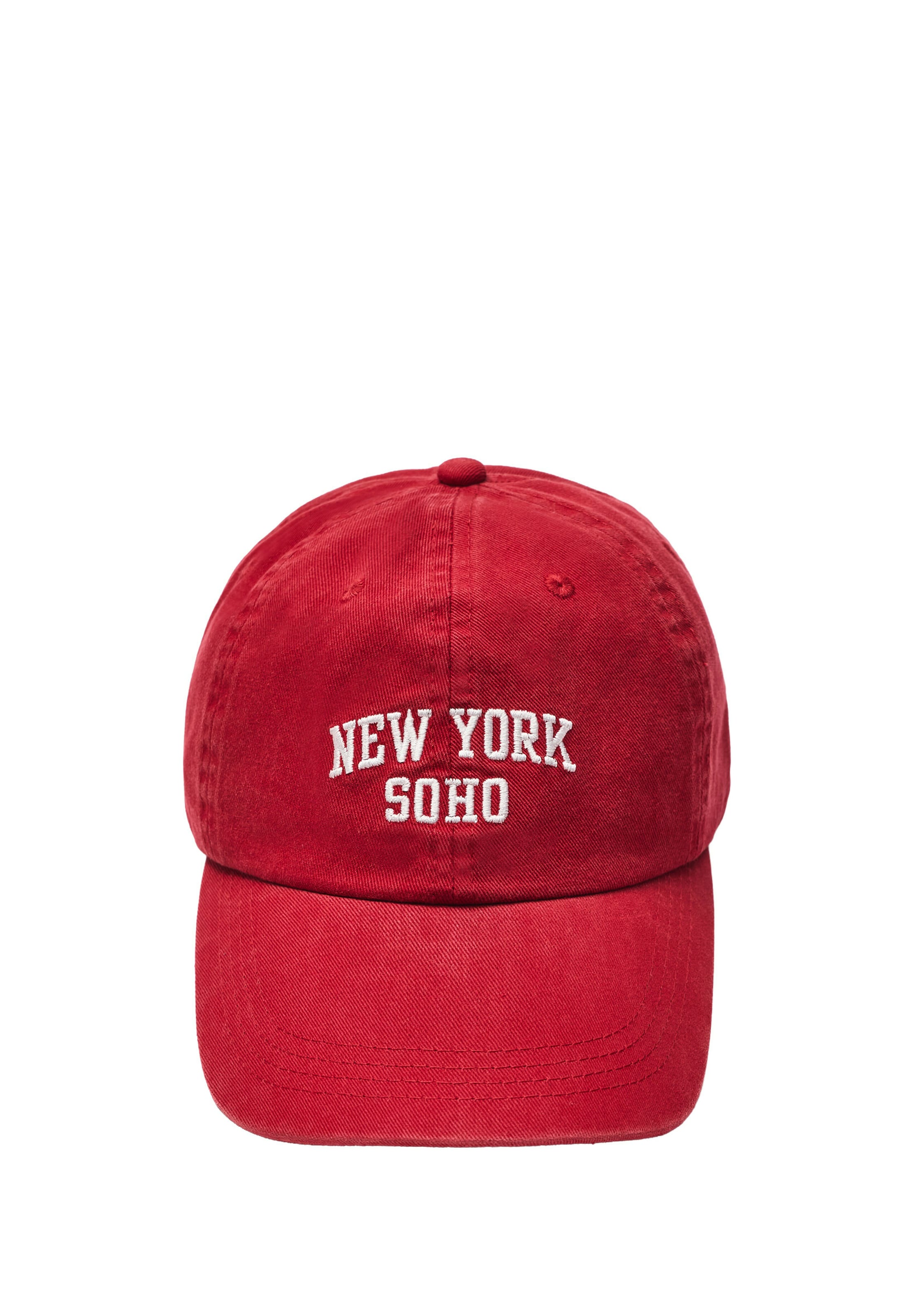 Cappello da baseball 'NEW YORK SOHO' in 55-60 Pull&Bear di colore rosso / bianco, Visualizzazione prodotti