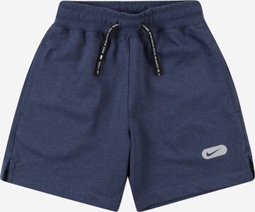 NIKE - Regular Calças de desporto em azul: frente