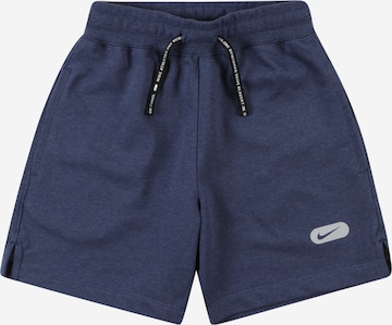 NIKE Regular Sports trousers in Blue: front