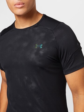 T-Shirt fonctionnel 'Rush Emboss' UNDER ARMOUR en noir